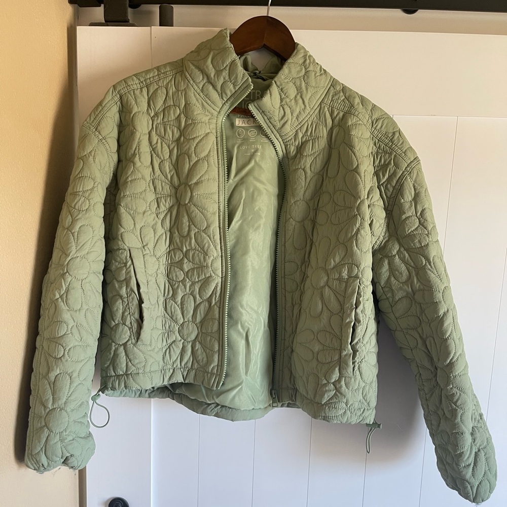 Love Tree Floral Jacket in Green